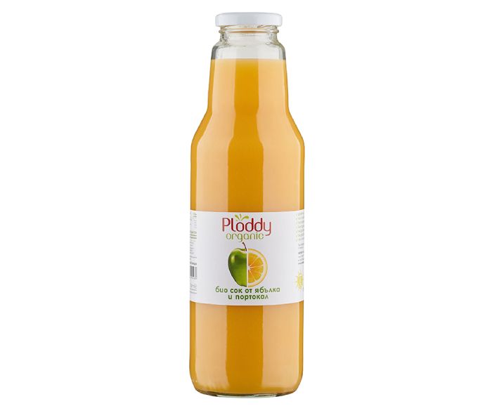 Био Студено Пресован Сок Ябълка и Портокал Ploddy Organic 750 мл