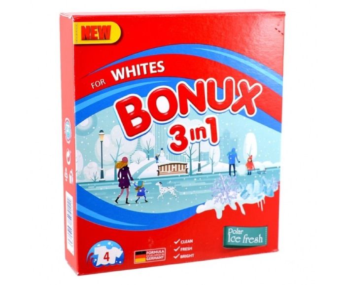 Прах за Бяло Пране Bonux Ice Fresh 3in1 4 пр. 400 г