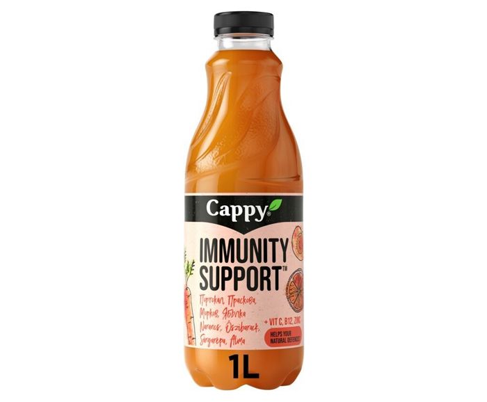 Сок Cappy Immunity Support Портокал, Праскова, Морков и Ябълка 1 л