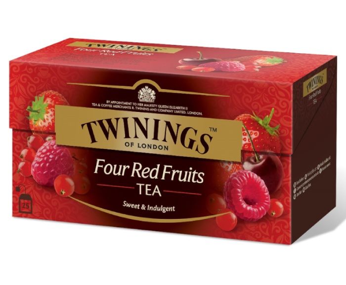 Черен Чай с Четири Червени Плода Twinings 25 бр х 2 г