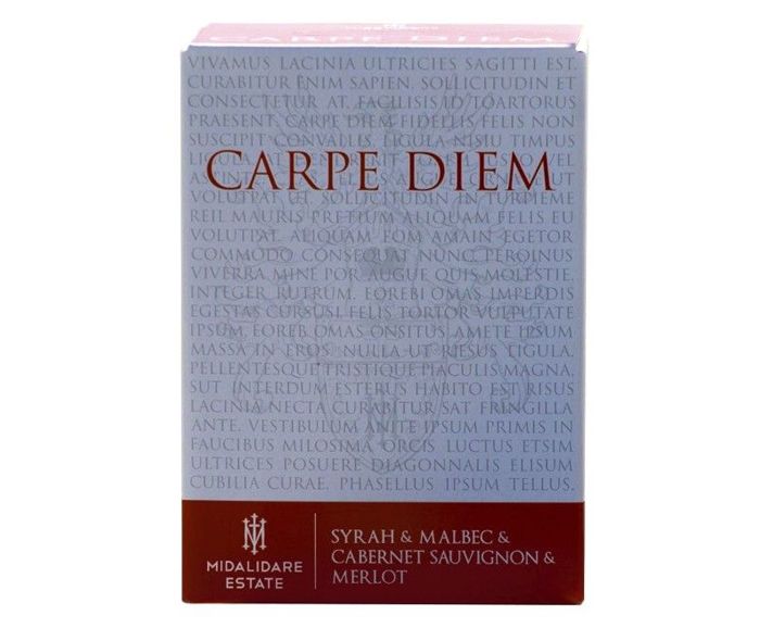 Червено Вино Каберне, Мерло, Малбек и Сира Carpe Diem Midalidare 3 л