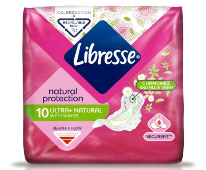 Дамски Превръзки Libresse Ultra Natural Camomile and Aloe Vera 10 бр