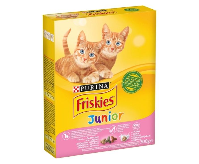 Котешка Храна за Малки Котенца Пиле със Зеленчуци Purina Friskies Junior 300 г