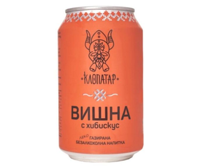 Газирана Напитка Вишна с Хибискус Клопатар 330 мл