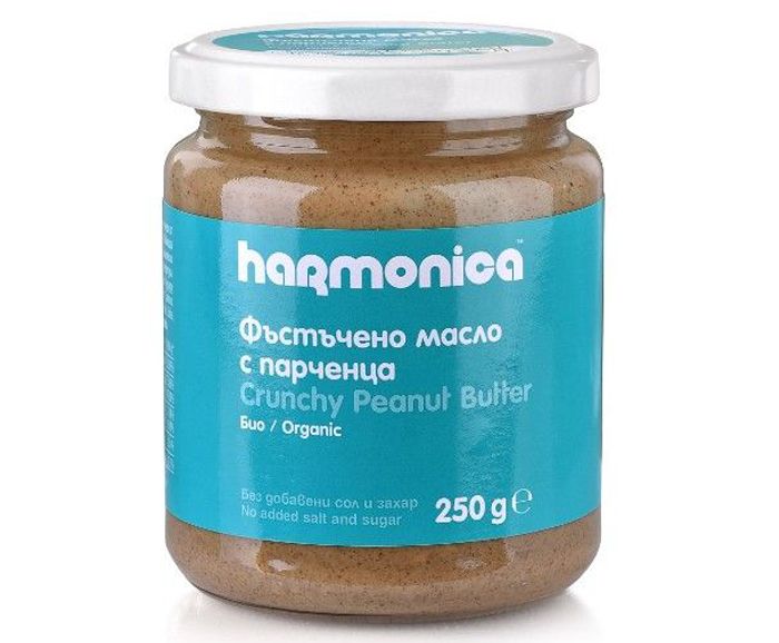 Био Фъстъчено Масло Harmonica с Парченца 250 г