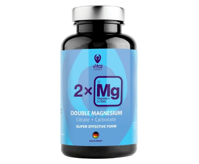 Хранителна Добавка Без Глутен и Без Лактоза Double Magnesium Vital Concept 90 бр