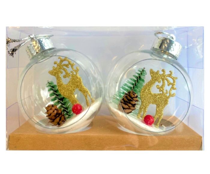 Коледно Украшение Golden Deer 2 бр