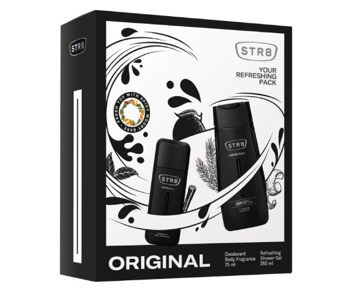 Мъжки Комплект Натурален Парфюмен Спрей и Душ Гел STR8 Original 1 бр