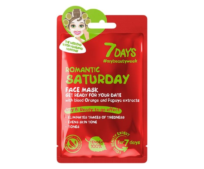 Маска за Изравняване на Тена на Кожата 7 Days Romantic Saturday 28 г