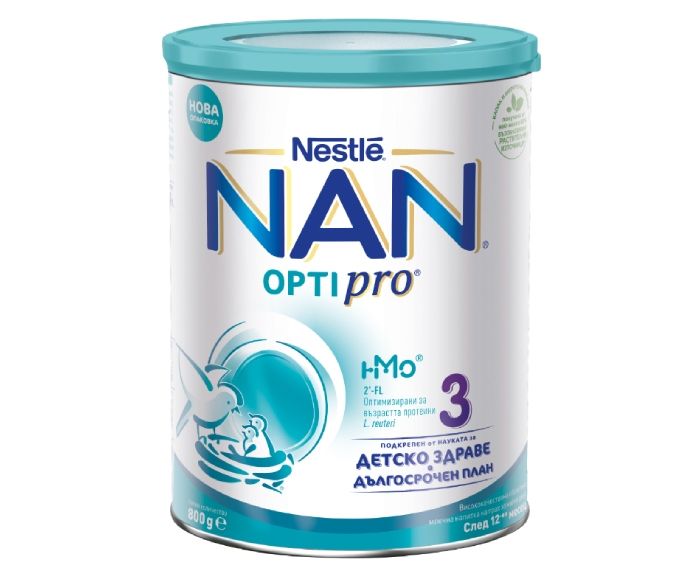 NAN Optipro 3 Преходно мляко 12+ 800 г