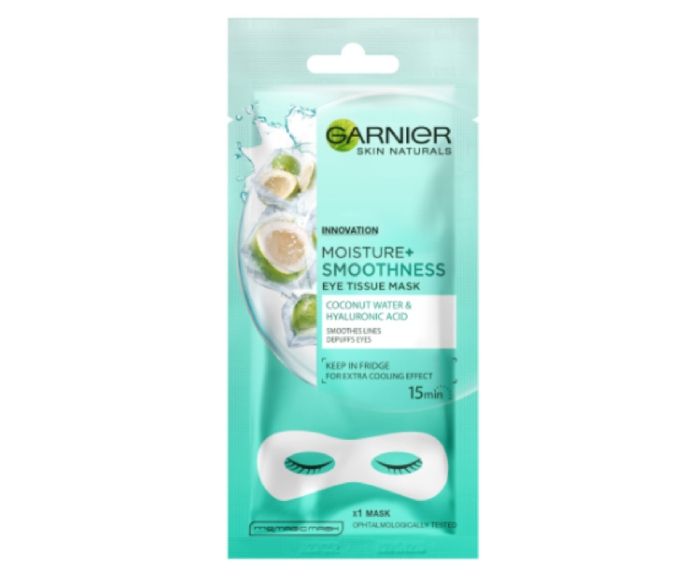 Памучна Маска за Подпухнали Очи Garnier Moisture+ Smoothness 1 бр
