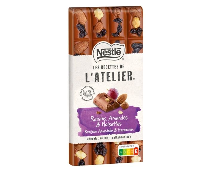 Млечен Шоколад със Стафиди, Лешници и Бадеми Nestle L'atelier 170 г