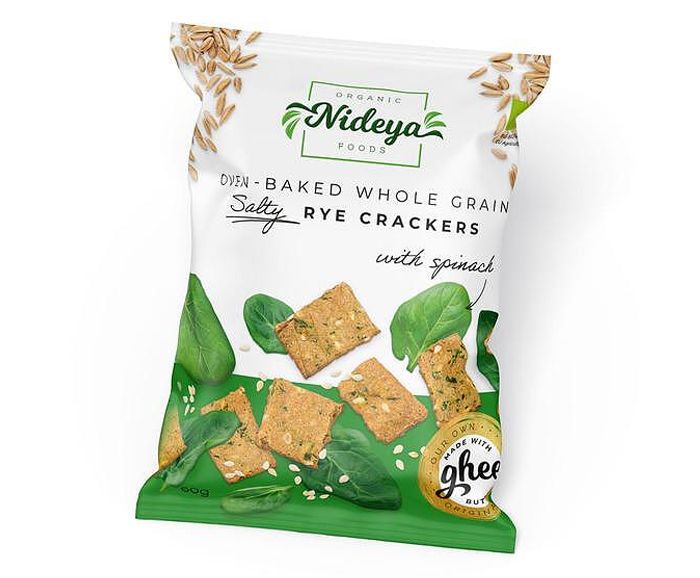 Био Солени Крекери Nideya Organic Спанак 60 г