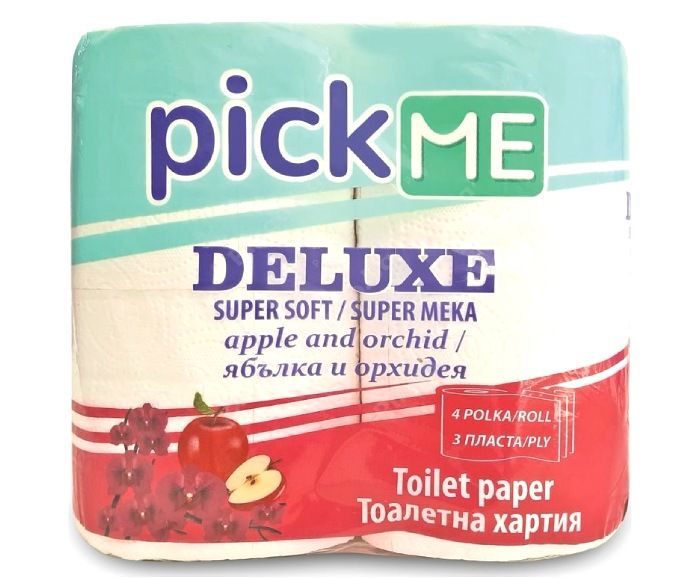 Тоалетна Хартия Ябълка и Орхидея Pick Me 3 пл. 4 бр