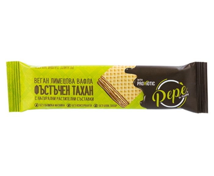 Веган Лимецова Вафла с Фъстъчено Тахан и ProViotic Pepe 30 г