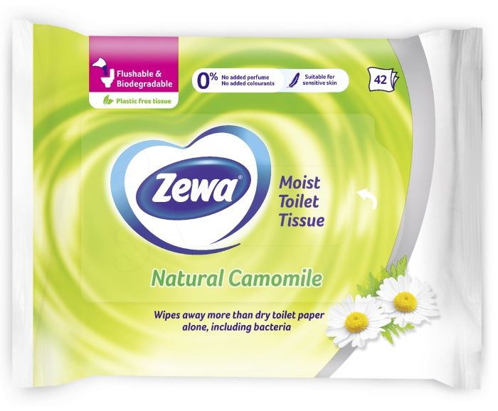 Влажна Тоалетна Хартия Zewa Natural Camomile 42 бр