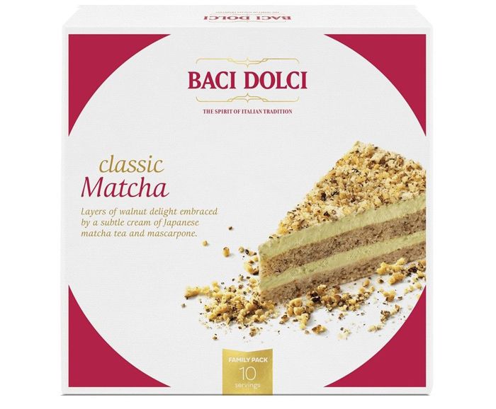 Замрзена Торта Матча Baci Dolci с Орехови Блатове и Бял Шоколад 1 кг