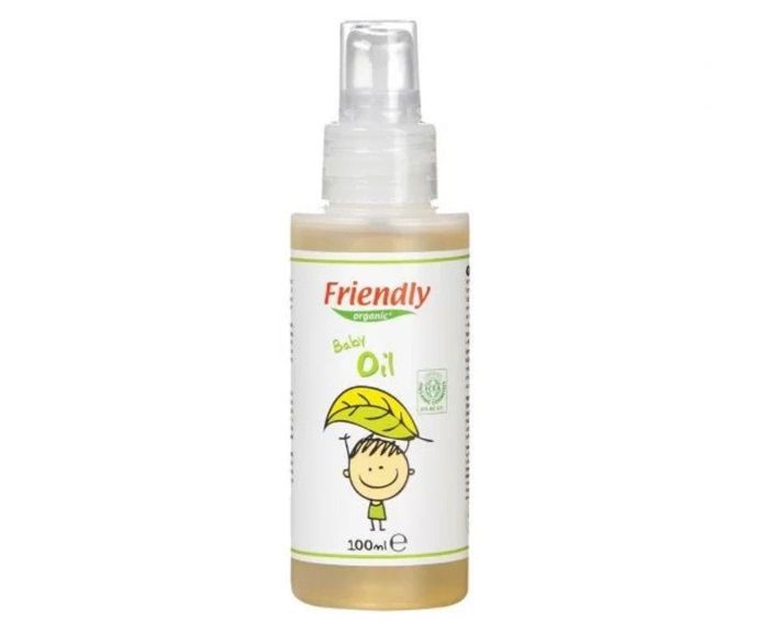 Бебешко Олио с Органично Масло от Маслина и Слънчоглед Friendly Organic 100 мл