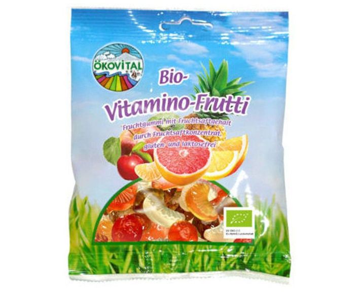 Био Желирани бонбони Okovital Vitamino Frutti 100 г