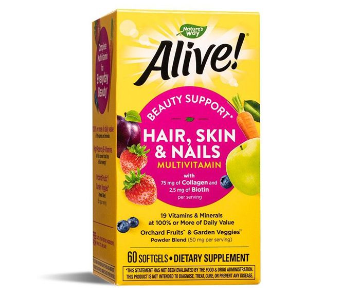 Мултивитамини Nature’s Way Alive за Коса, Кожа и Нокти 60 Капсули