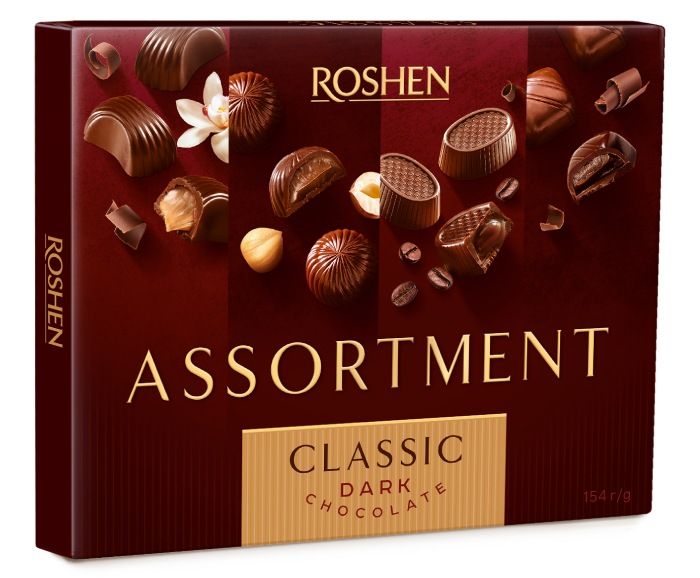 Шоколадови Бонбони Roshen Assortiment Dark Chocolate 154 г