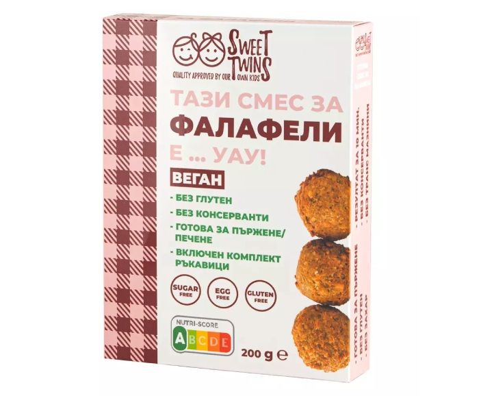 Веган Смес за Фалафели Без Захар, Без Глутен Sweet Twins 200 г