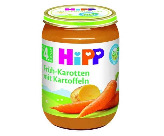 Био Пюре Нежни Моркови с Картофи HiPP 190 г