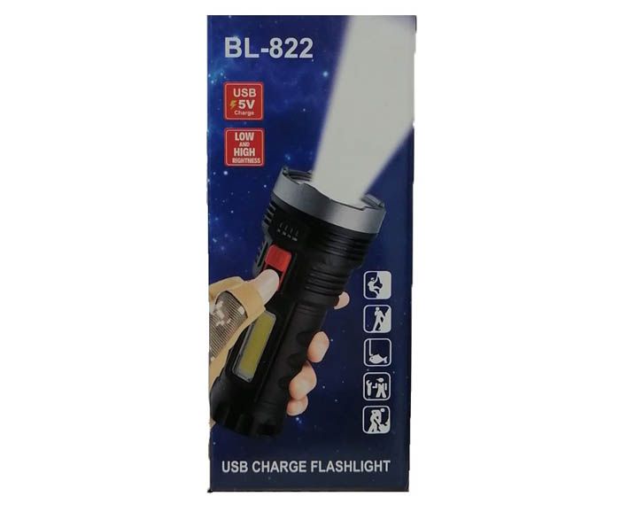 Олекотен акумулаторен фенер модел bl-822 + COB