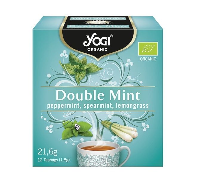 Био чай Двойна мента Yogi Organic 12 пакетчета