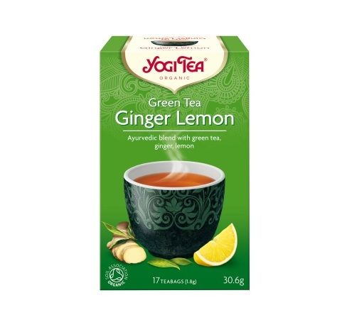 Био зелен чай с джинджифил и лимон Yogi Tea 17 пак.