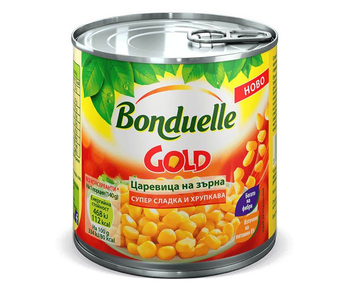 Супер сладка царевица Bonduelle Gold 425мл - без добавена захар