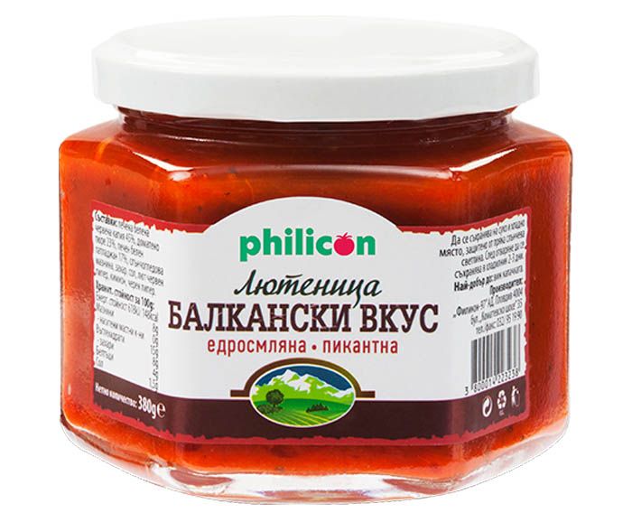 Едросмляна пикантна лютеница Балкански вкус Philicon 380 г