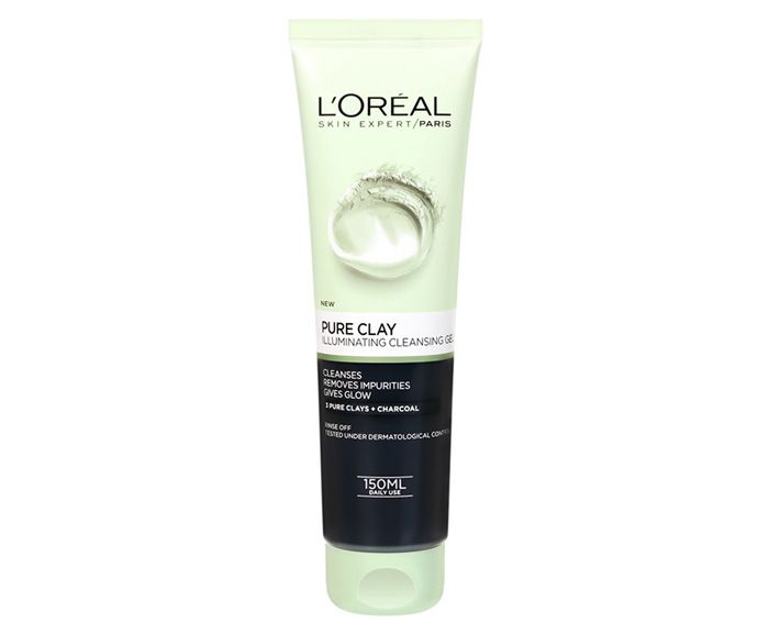 Почистващ гел за лице L'Oreal Pure Clay Purifying Cleansing Gel 150 мл - въглен