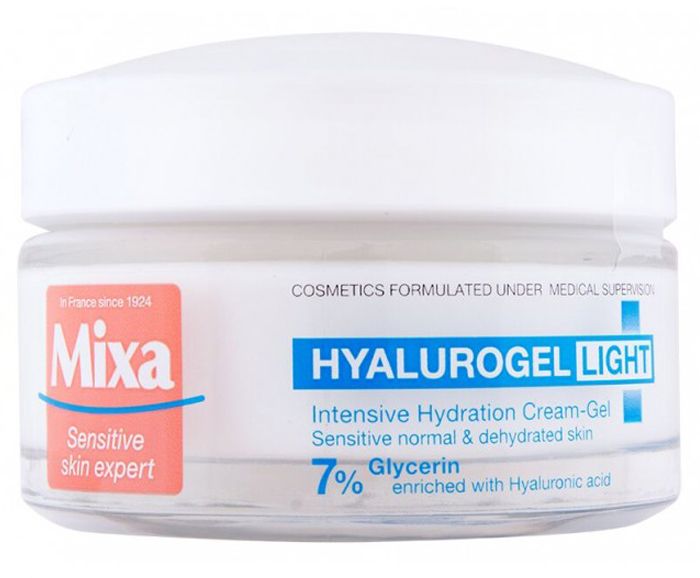 Крем с хиалуронова киселина за нормална към суха кожа Mixa Hyalurogel Light 50 мл