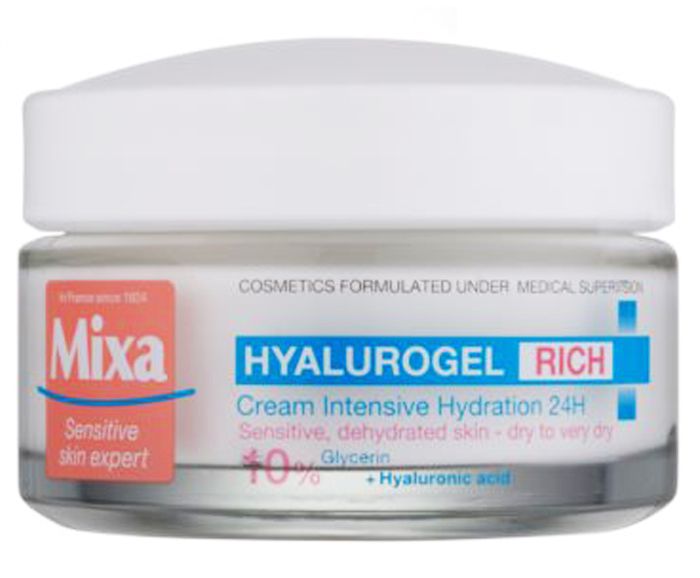 Крем с хиалуронова киселина за суха към много суха кожа Mixa Hyalurogel Rich 50 мл