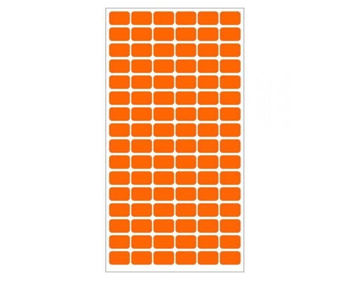 Етикети самозалепващи 17x30 42 бр/л 10л Spree - оранжеви