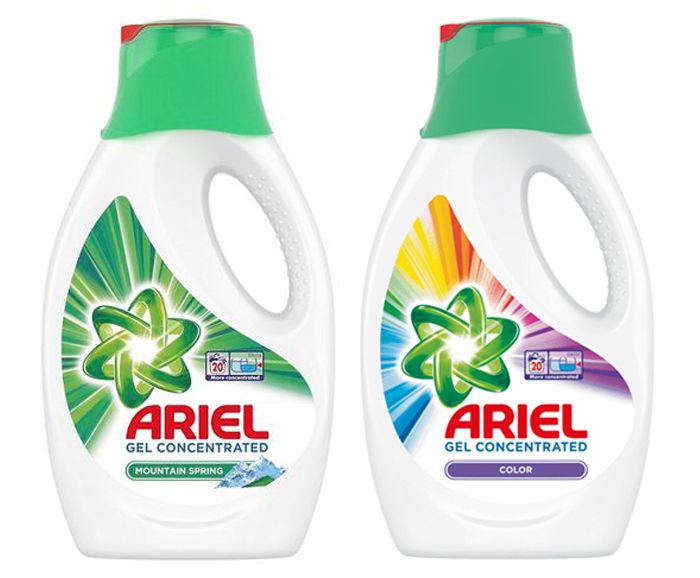 Пакет: Гел за пране Ariel Mountain Spring 1.1 л + Ariel Color 1.1 л