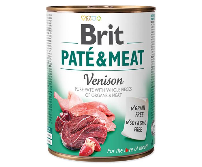 Кучешка храна пастет с еленско Brit Pate & Meat 400 г ЗОО