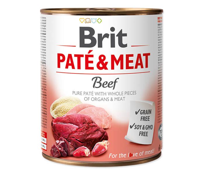 Кучешка храна пастет с говеждо Brit Pate & Meat 800 гр ЗОО