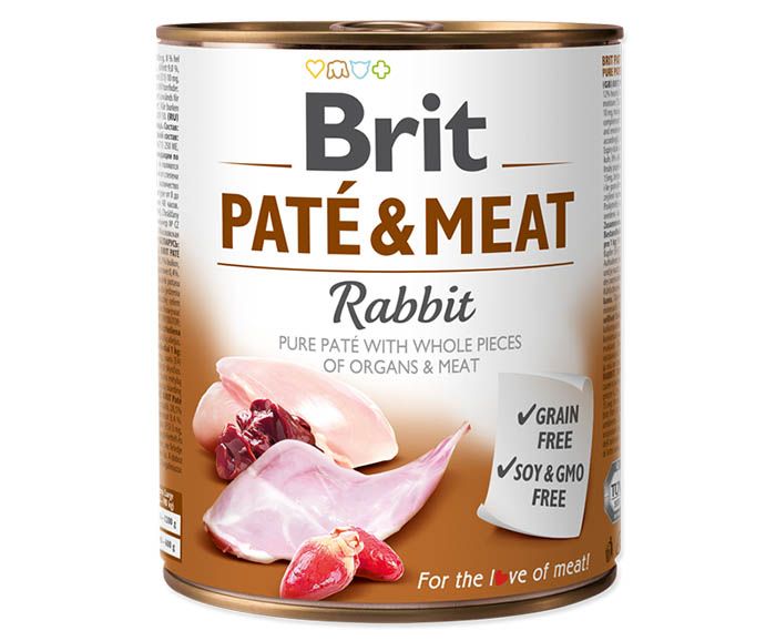 Кучешка храна пастет със заешко Brit Pate & Meat 800 г ЗОО