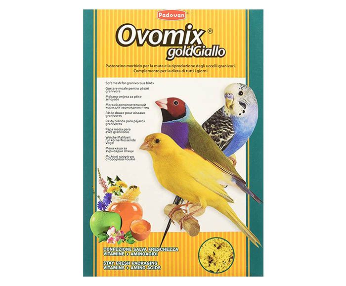 Храна за вълнисти папагали, канарчета и екзотични птици Ovomix Gold Giallo Padovan 300 гр  ЗОО