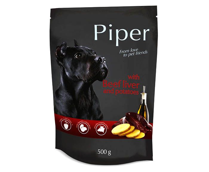 Храна за кучета с телешки дроб и картофи Piper 500 г