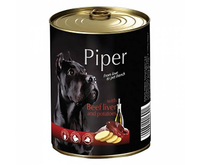 Консерва за куче с говежди черен дроб и картофи Piper 400 г ЗОО