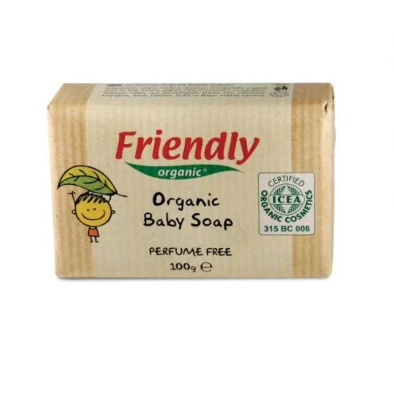 Бебешки Сапун Friendly Organic с Масло от Ший и Сладък Бадем 100 г
