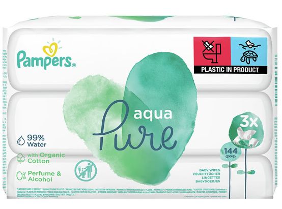 Бебешки Влажни Кърпички Pampers Aqua 3 х 48 бр