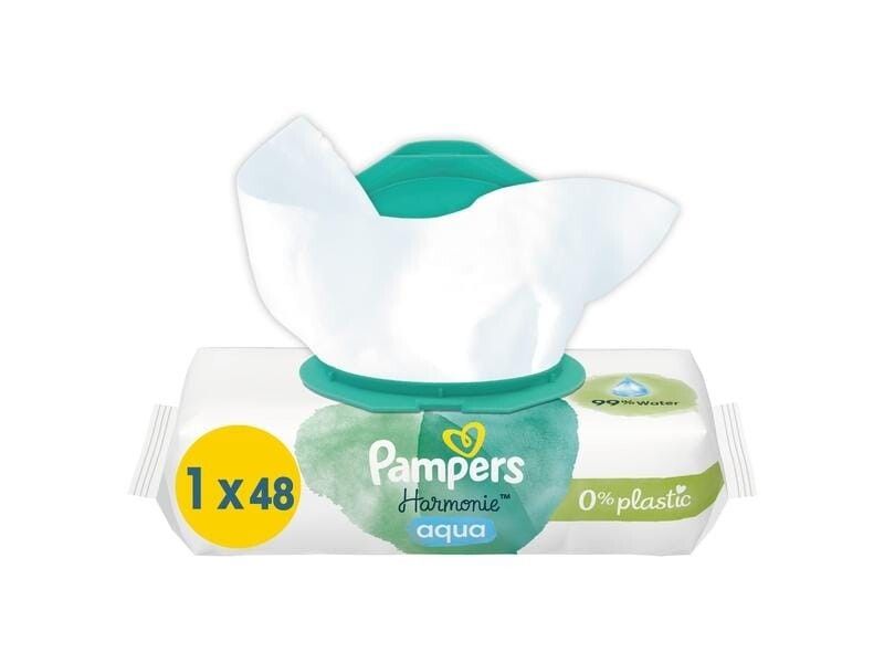 Бебешки Влажни Кърпички Pampers Harm Aqua Plastic free 48 бр