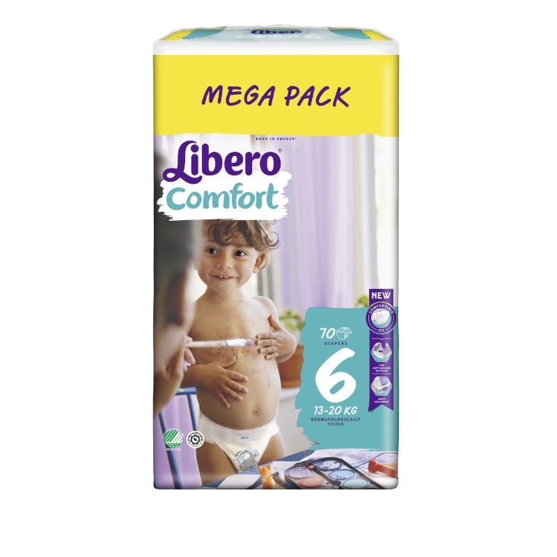 Бебешки Пелени Libero Comfort (6) 13-20 кг Mega pack 70 бр