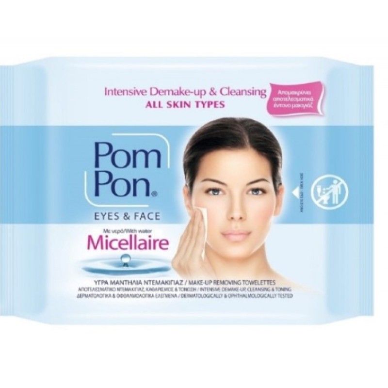 Мокри Кърпи с Мицеларна Вода за Дегримиране Pom Pon 20 бр