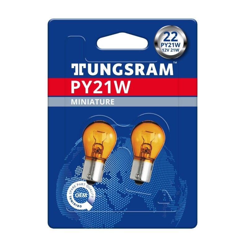Автомобилна Крушка TUNGSRAM 1056 PY21W 12V 2 бр