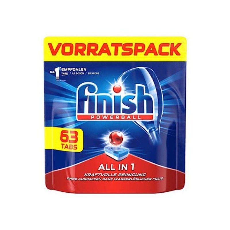 Таблетки за Съдомиялна Finish Powerball All in 1 63 бр